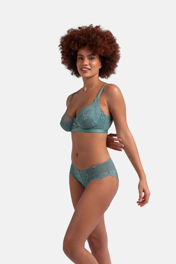 Dorina Sujetador sin relleno con aro encaje verde