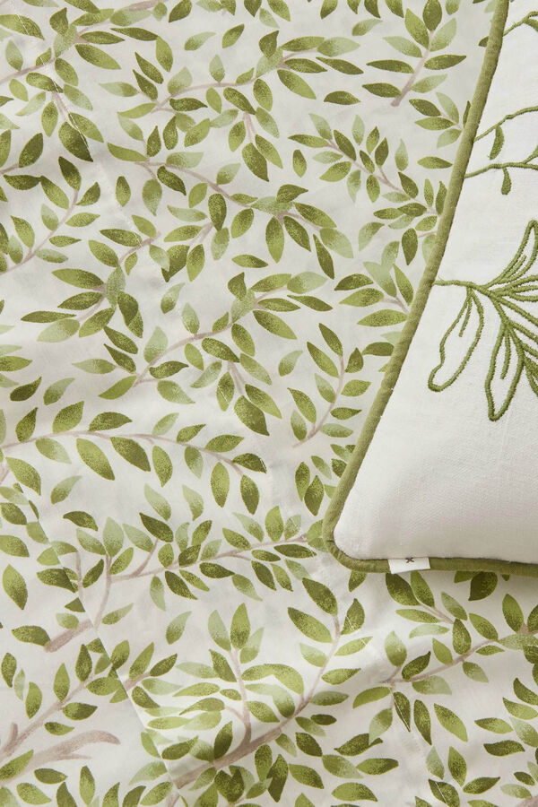 Womensecret Bettlaken Baumwolle Blätter Grün