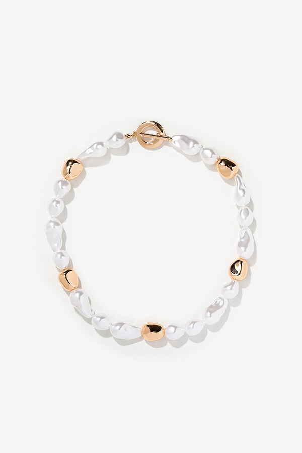 Vilanova Collar de Mostacillas Efecto Perla amarillo