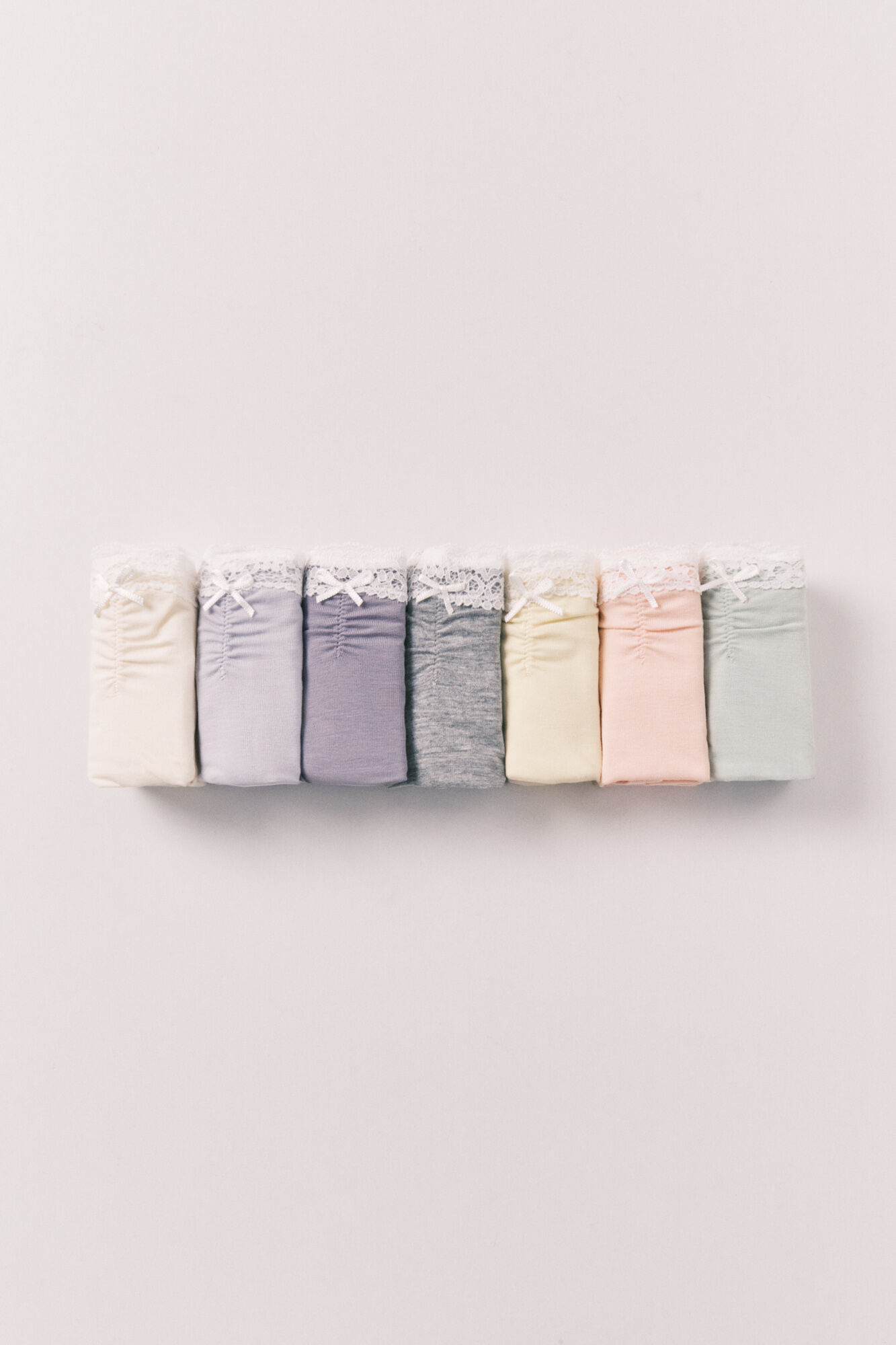 Women'secret Plain cotton classic lace 7-pack panties