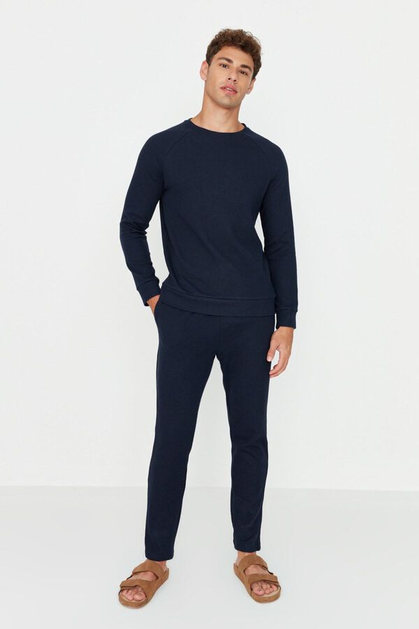 Trendyol Comfortable Knitted Pyjama Set blue