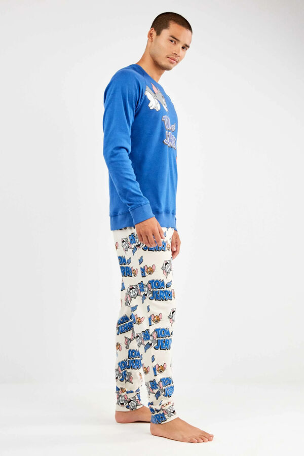 Gisela Conjunto pijama Tom & Jerry en punto interlock azul