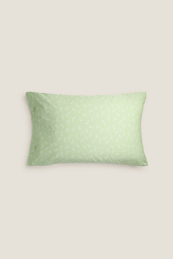 Womensecret Leaf print cotton pillowcase bézs