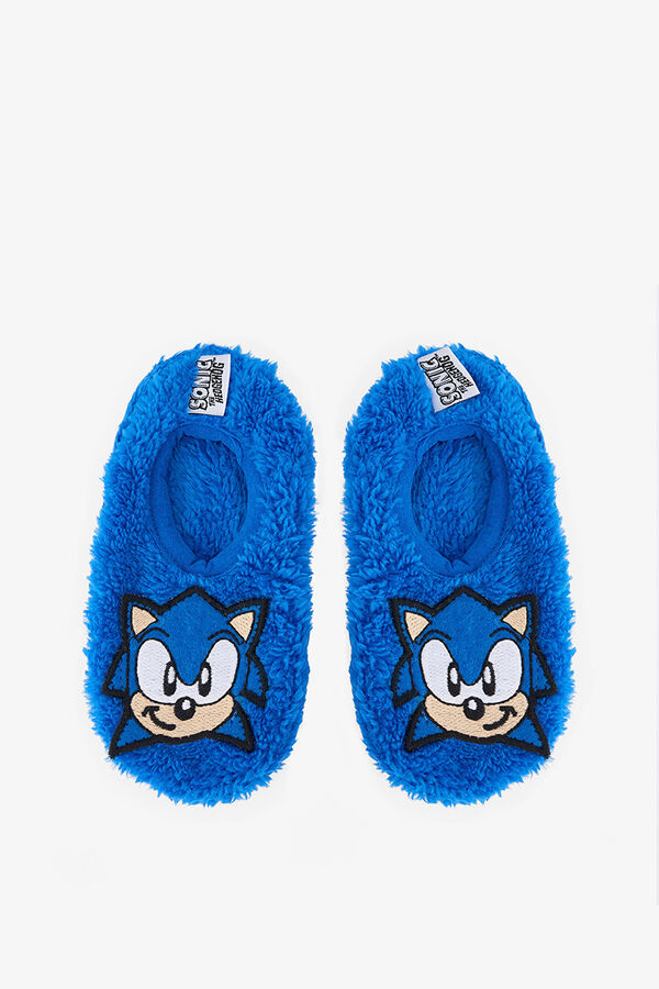 Penti Zapatillas de casa con suela antideslizante Sonic para niño azul