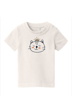 Womensecret Camiseta bebé niña manga corta blanco