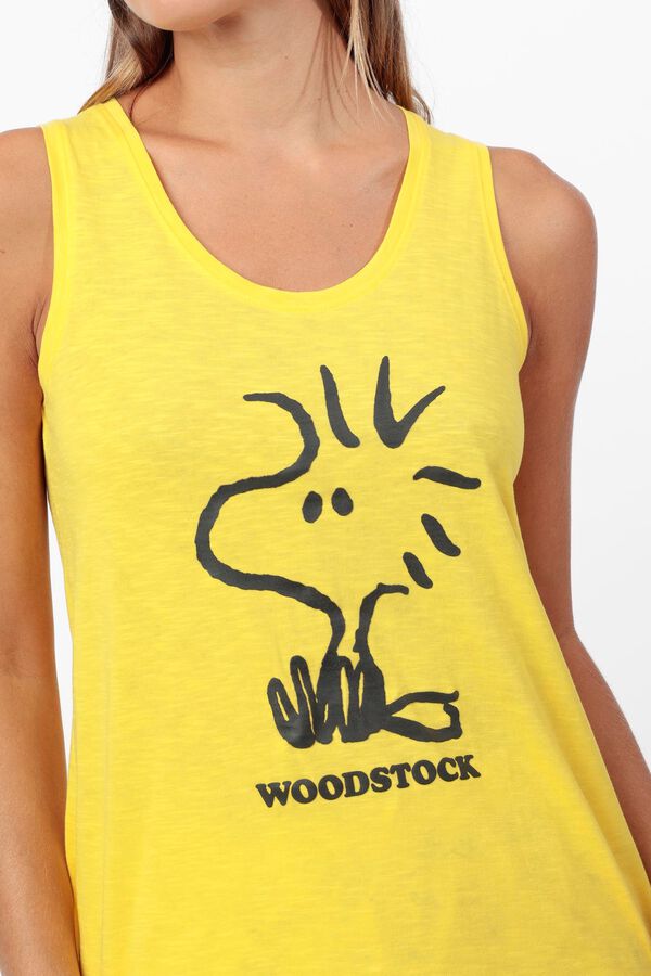 Admas Pijama corto tirantes Snoopy Woodstock amarillo
