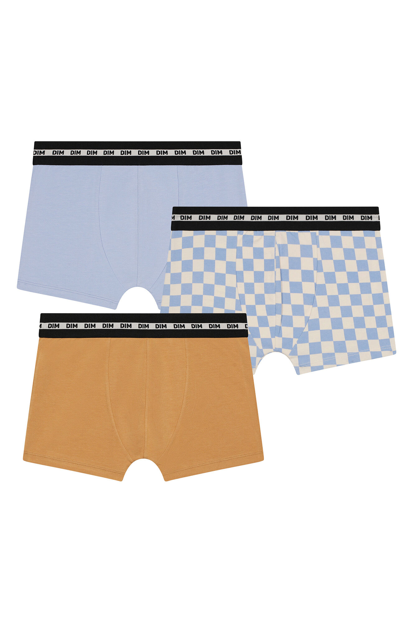 DIM Pack de 3 boxers de ni&ntilde;o con estapado de moda y estilo