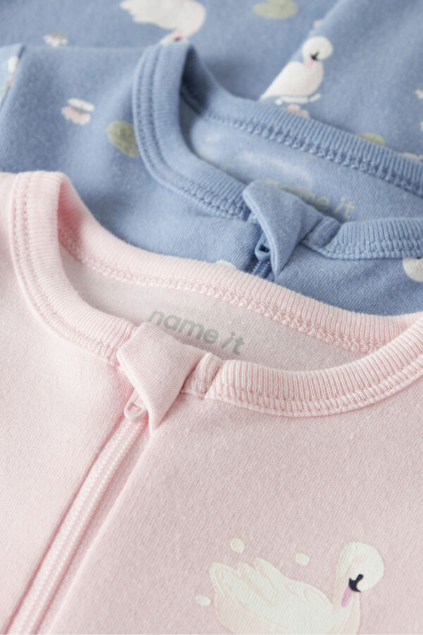 Name it Swan print pack of pyjamas blue