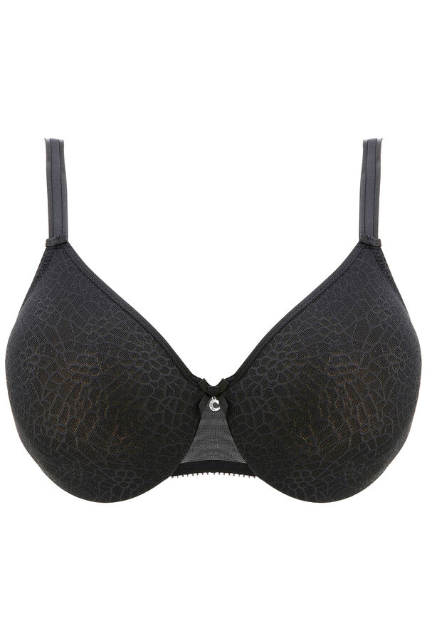 Womensecret C Magnifique jacquard mesh minimiser bra noir