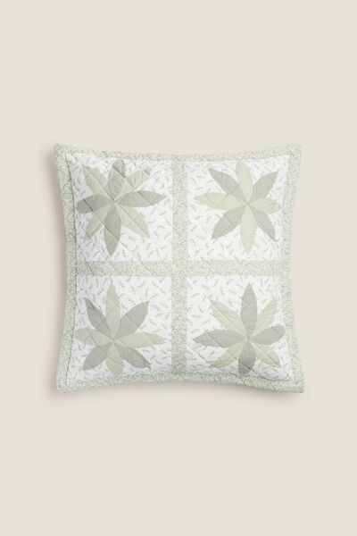 Womensecret Floral patchwork cushion cover beige