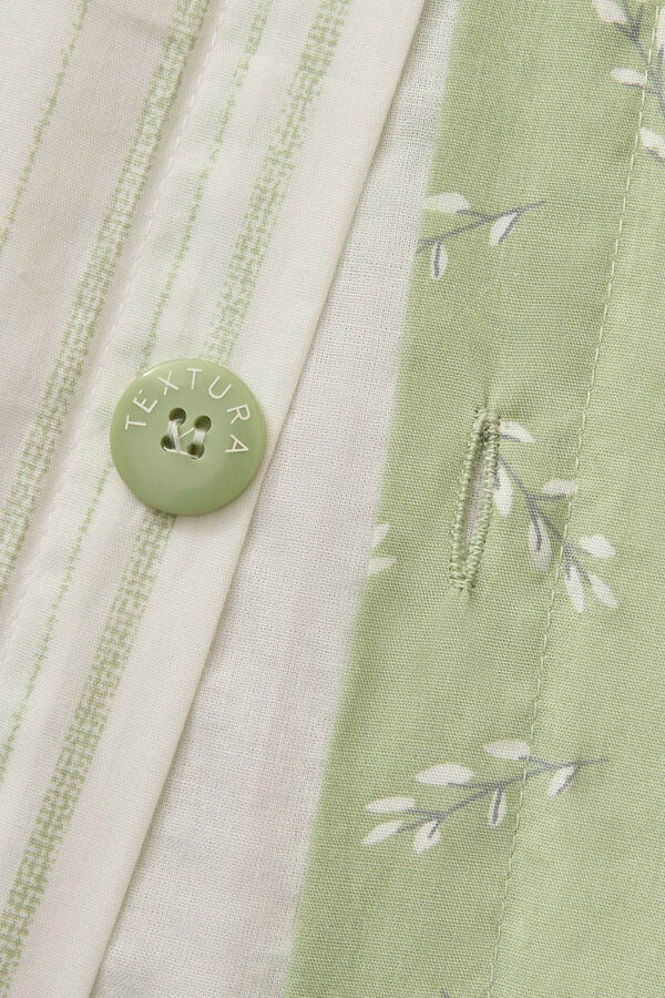 Womensecret Leaf print cotton duvet cover Kaki