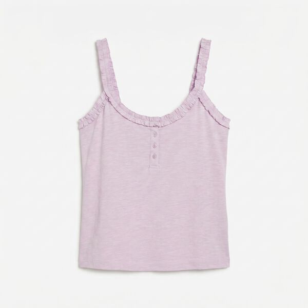 Women'secret T-shirt bretelles &agrave; volants en coton rose vert