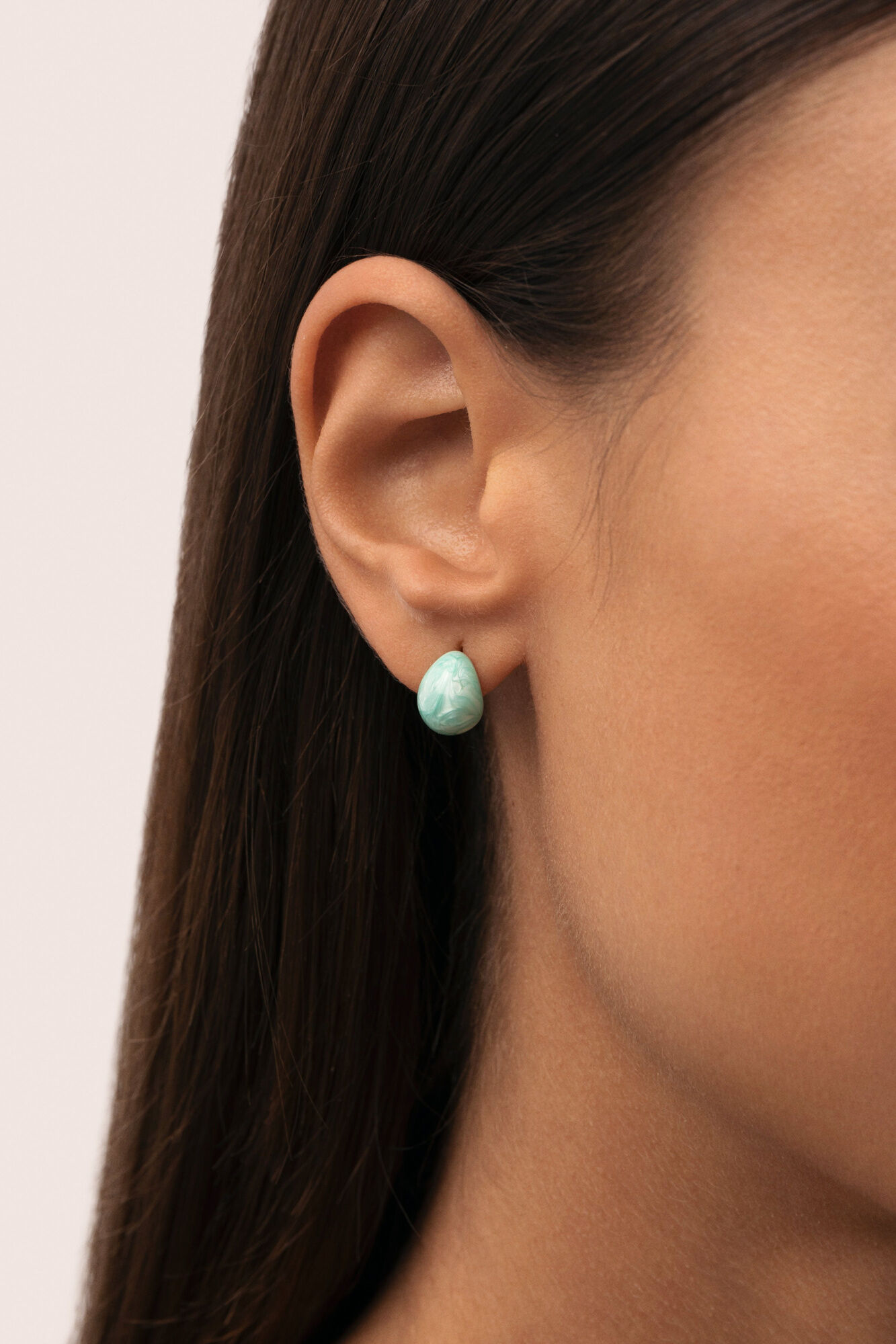 Singularu Ohrringe Tropfen Emaille Alea Stahl Vergoldet