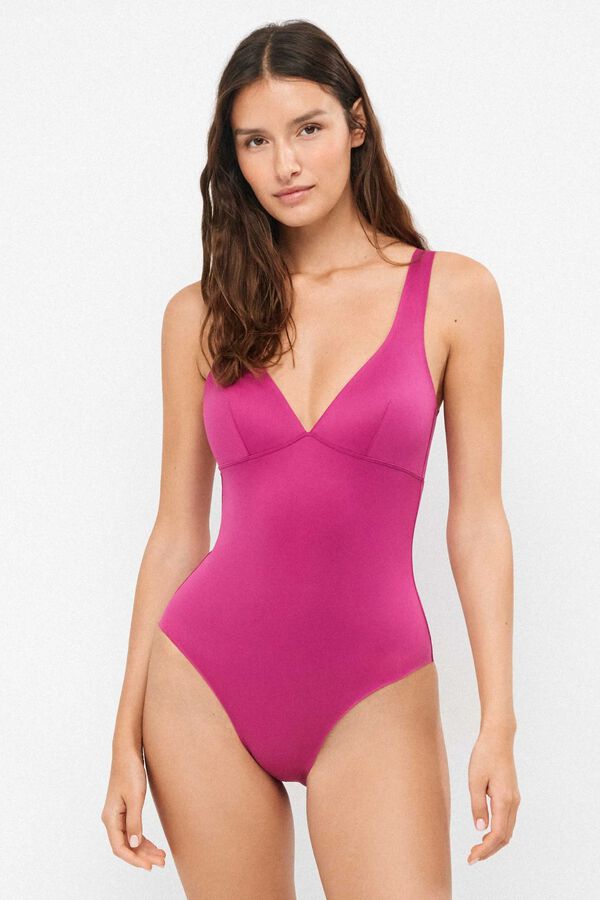 Gisela Laser cut non-wired swimwear pink