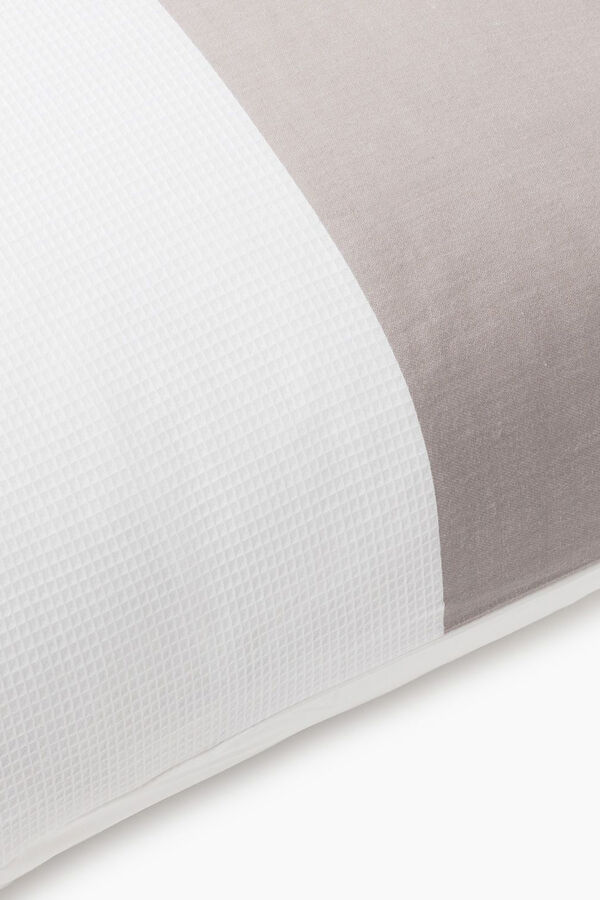 Womensecret Funda cojín 100% algodón patchwork 55x55cm. gris
