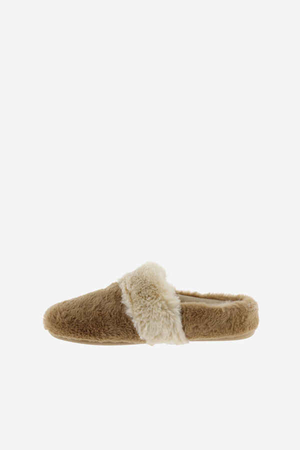 Victoria Soft fur slippers Bež
