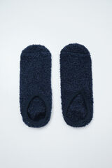 Women'secret Blue fluffy slip on socks blue