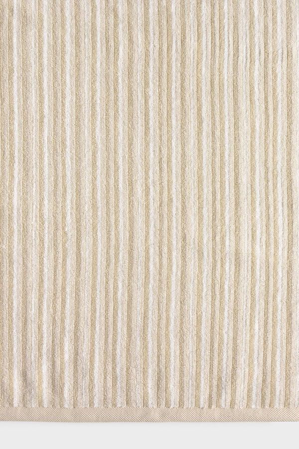 Textura Striped terry towel brown