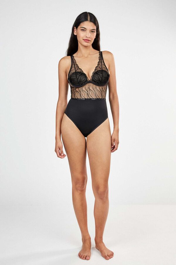 Gisela Body bralette com copa preto