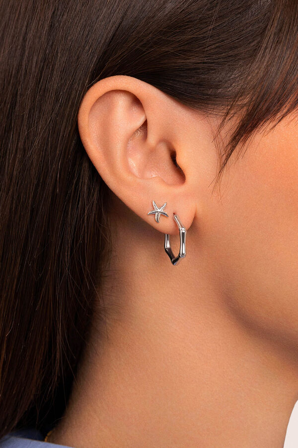 Womensecret Silver Mini Starfish Single Earring grey