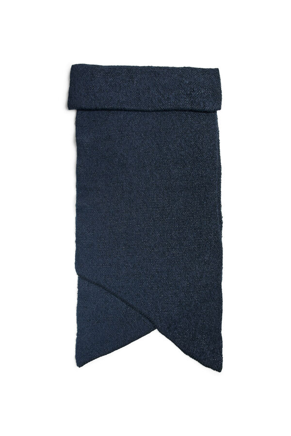Pieces Bufanda larga asim&eacute;trica de lurex azul