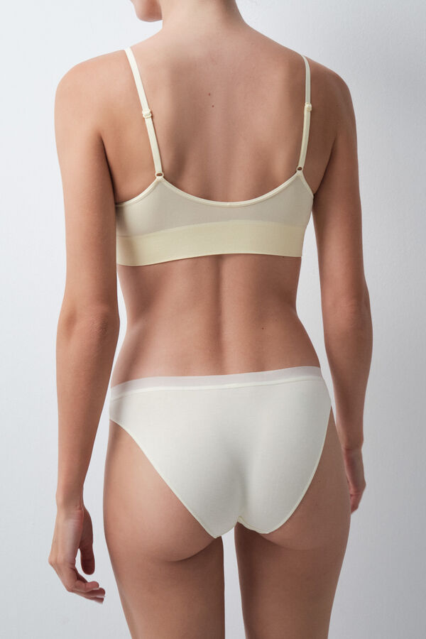 Women'secret Pack 7 bragas cl&aacute;sicas algod&oacute;n lisas branco