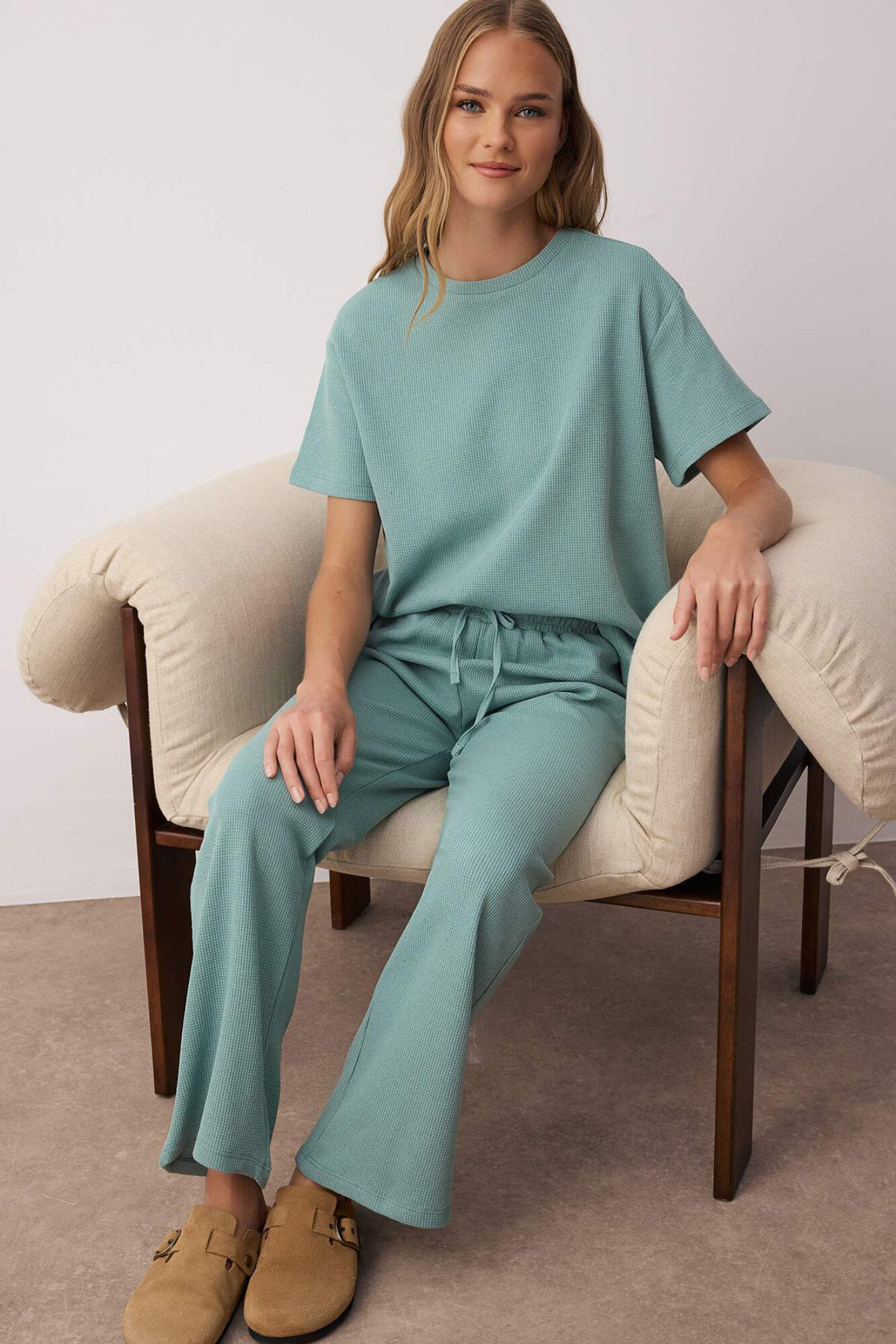 Trendyol Waffle Knitted Loungewear Set