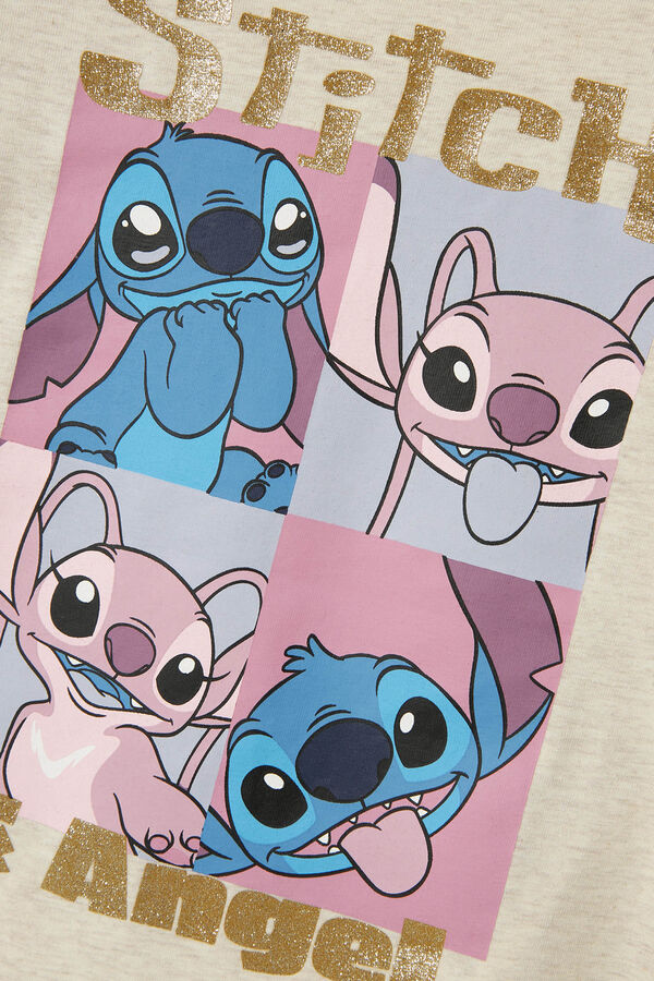 Name it Lilo & Stitch Glitzer-T-Shirt Braun