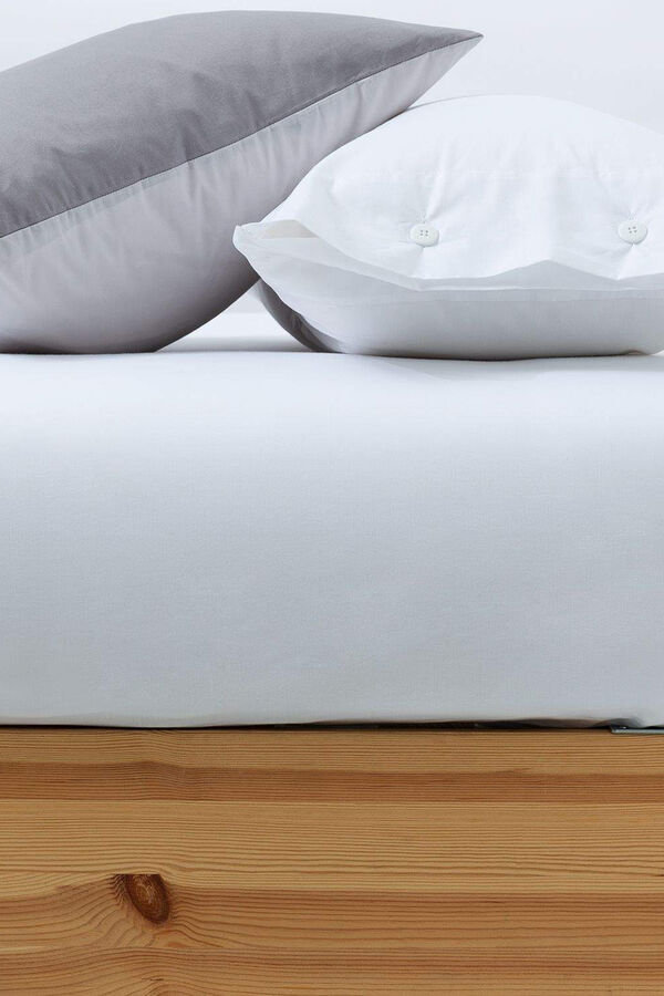 Womensecret Spannbetttuch Baumwollperkal. Bett 135-140 cm. Weiß