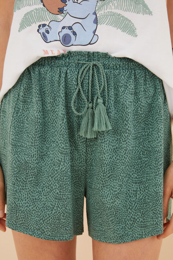Womensecret Lilo & Stitch, rövid, pántos pizsama bézs