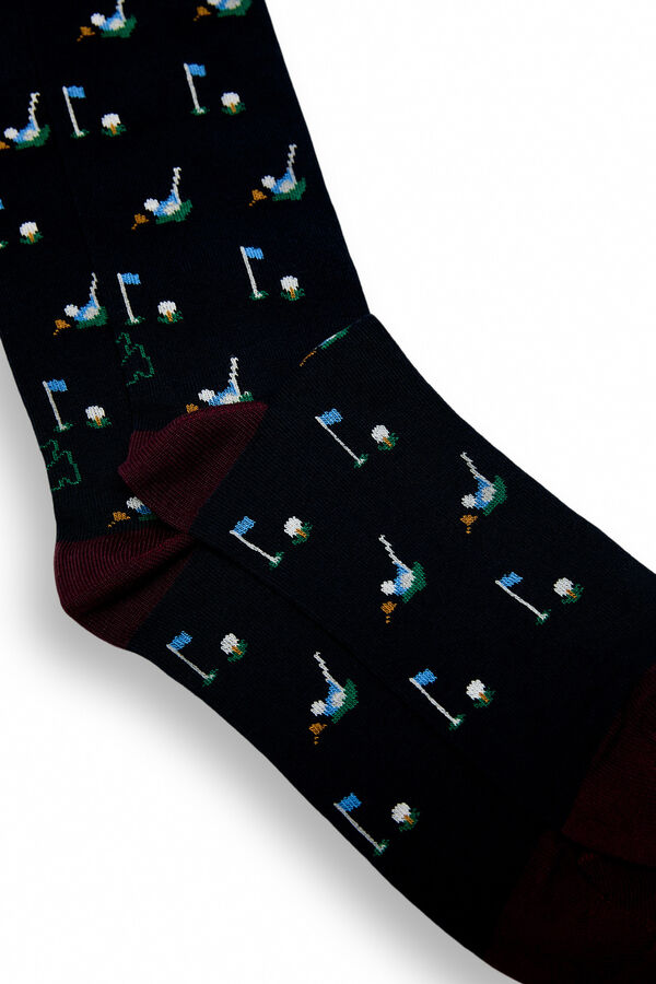 Kiff-Kiff Navy blue men's socks blue