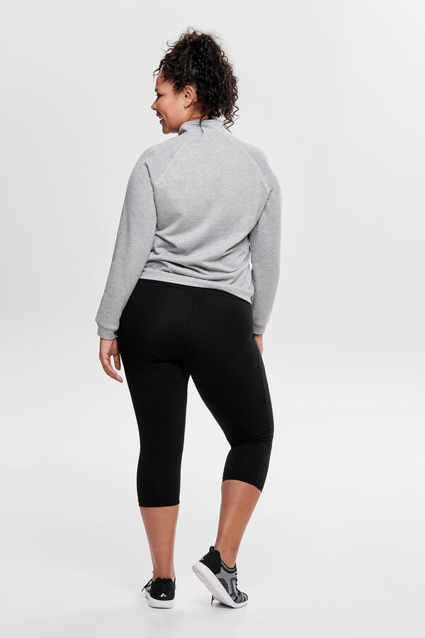 Womensecret Plus size stretch capri leggings black
