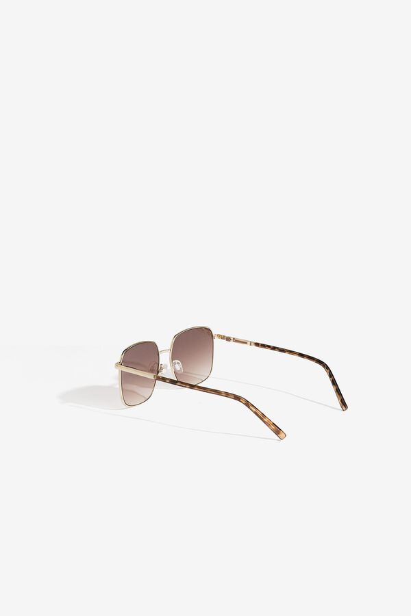 Vilanova Gafas de sol cuadradas met&aacute;licas amarillo