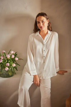 Womensecret White classic satin pyjamas beige