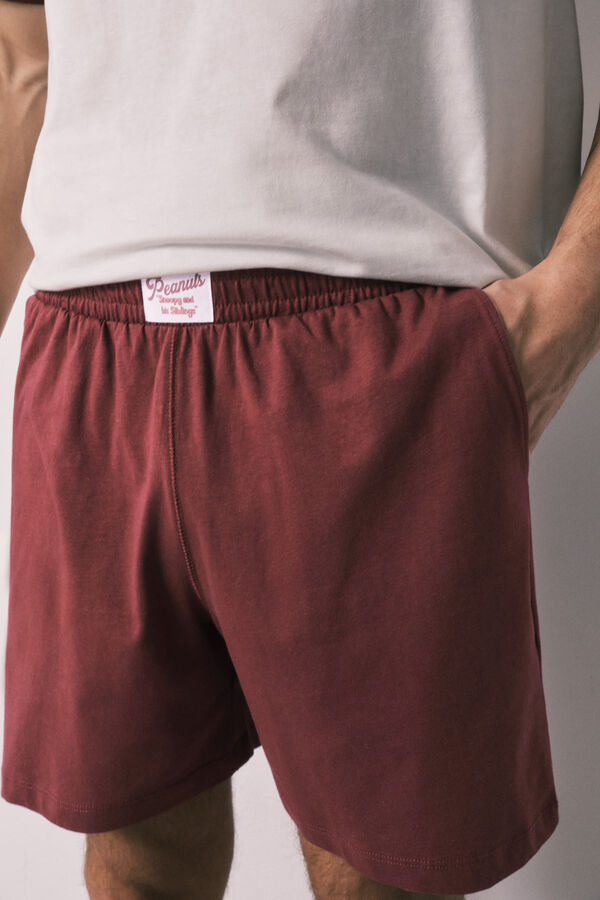 Women'secret Men's cotton short pyjamas Peanuts red