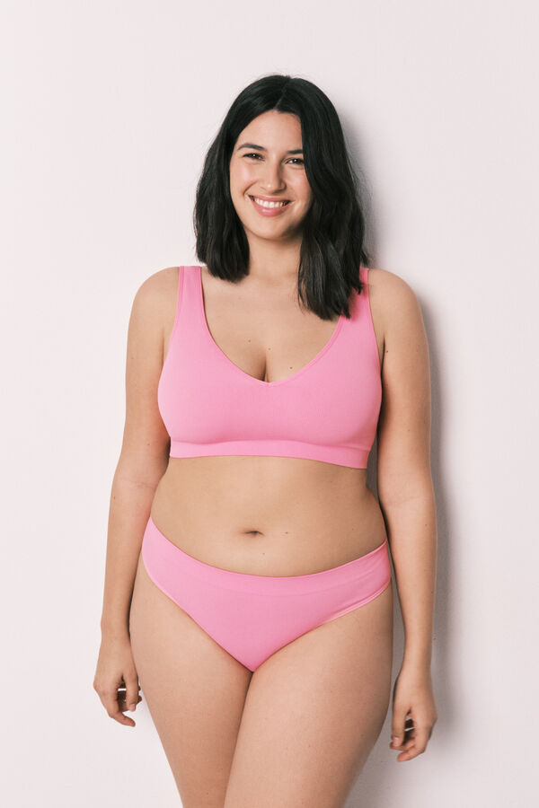 Women'secret Tanga ancha canal&eacute; sin costuras coral coral