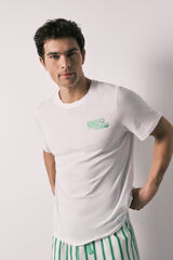 Women'secret Pyjama court pour homme en coton SmileyWorld&reg;  beige