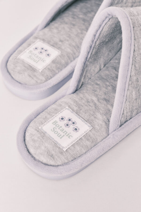 Women'secret Grey and violet slippers green