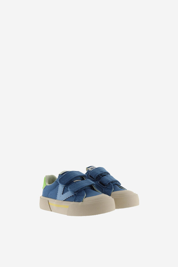 Victoria Multicoloured canvas kids' sneakers blue