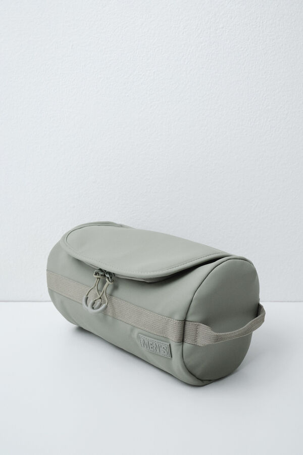 Women'secret Cylindrical rubberised medium vanity case green