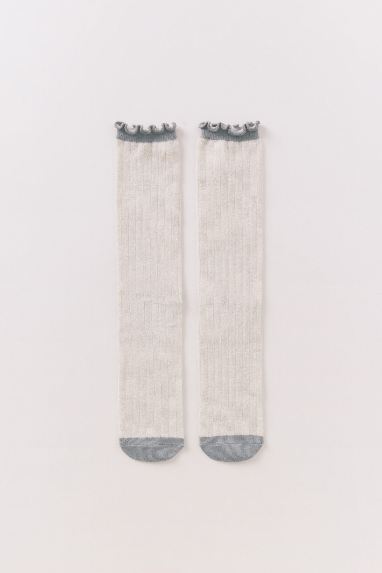 Women'secret Chaussettes longues c&ocirc;tel&eacute;es &eacute;cru tan
