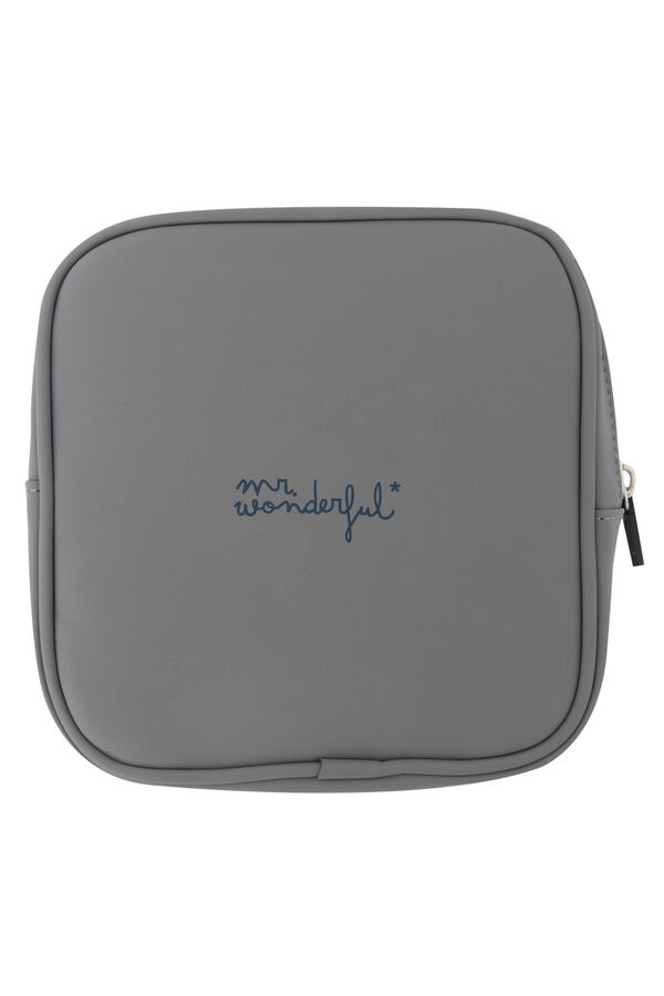 Mr. Wonderful Travel vanity case with containers - Grey printed