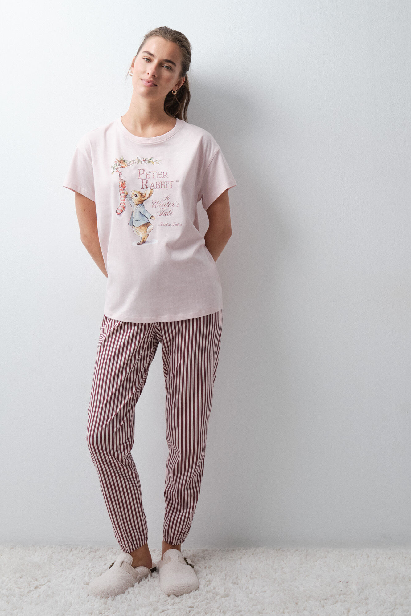 Women'secret Peter Rabbit cotton short sleeve long pyjamas