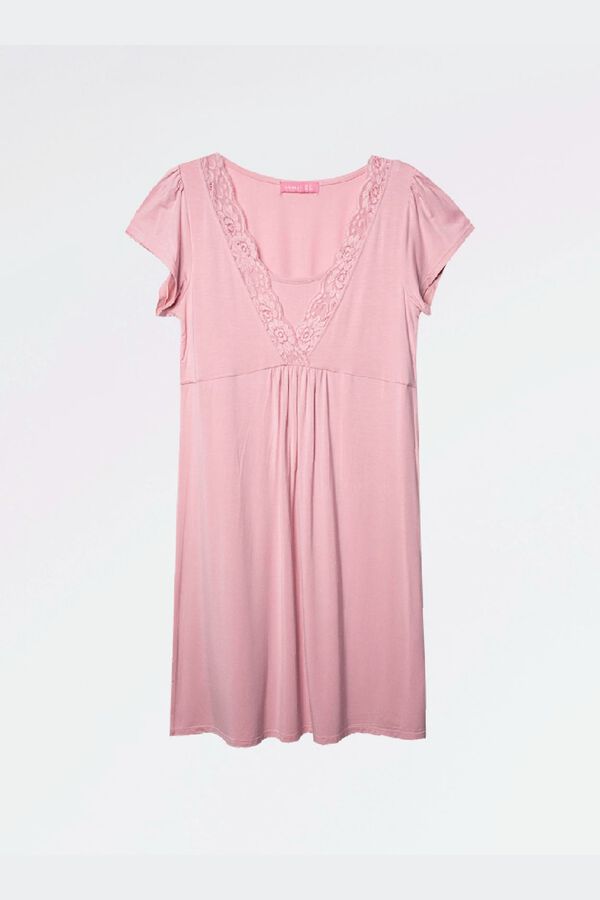 Ohma Camis&oacute;n de lactancia con manga corta rosa