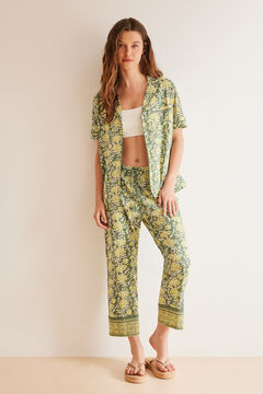 Womensecret Floral 100% cotton classic pyjamas  green