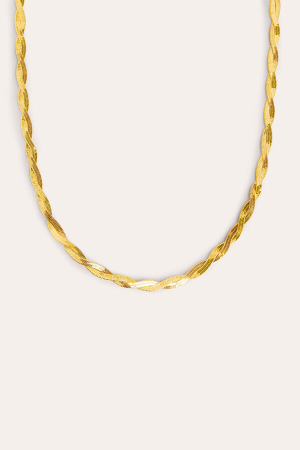 Womensecret Lisse Twister gold-plated steel necklace imprimé