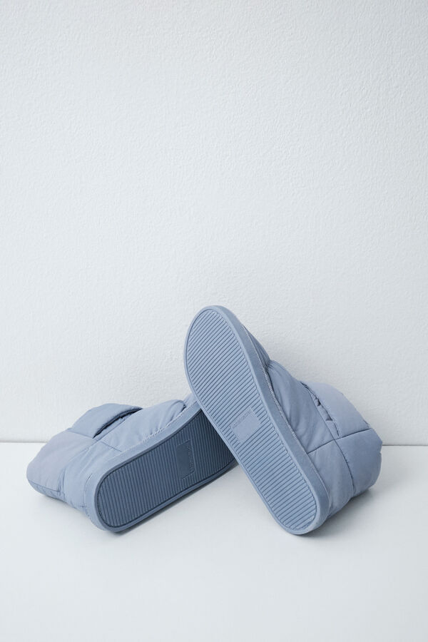 Women'secret Ruched boot slippers blue