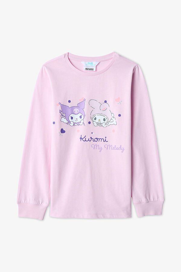 Penti Conjunto de pijama con estampado de Kuromi para ni&ntilde;as rosa
