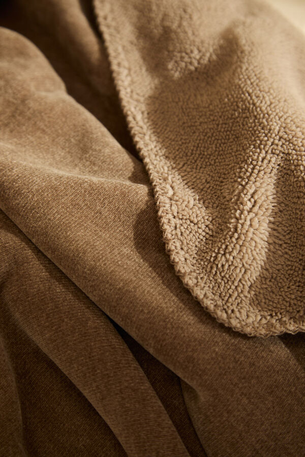 Calma House Xadrez quente com costura Adel marrom cru