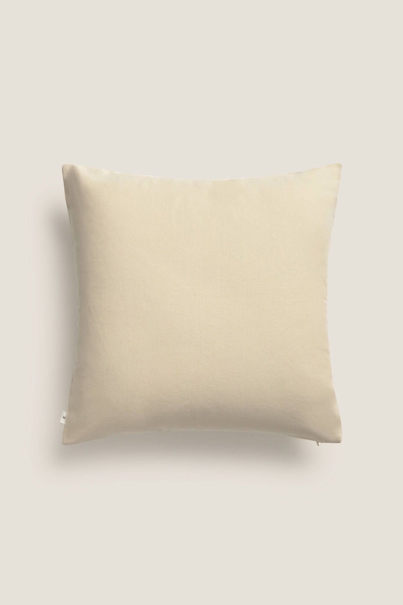 Textura Capa de almofada de algod&atilde;o com detalhes de plantas e flores no centro